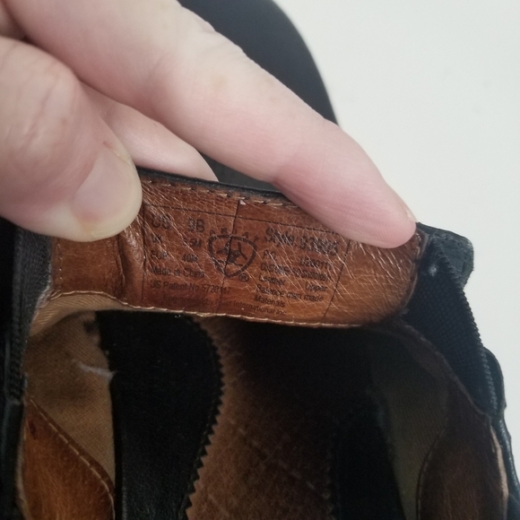 Ariat Santa Cruz Black Leather Slip On Clog Size 9B Comfort Workwear - Picture 6 of 13